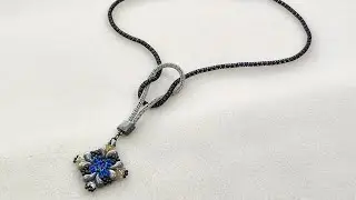 Zoliwave pendant with the July 2024 Adornable Elements 2-hole bead subscription
