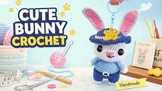 Cute Bunny Crochet Keychain | Step by Step Tutorial (Beginner Friendly)
