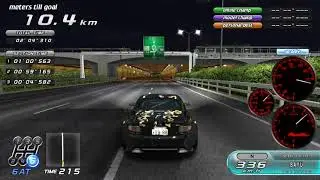 Japan Night Street Race In Westbound Wangan Line Tokyo