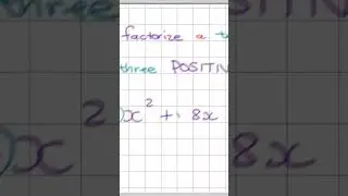 Factor trinomials with all terms as positive #maths #mathshack #mathsontips #math #factorize