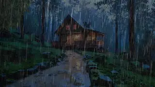 Heavy Rain with Soft Thunder for Sleeping | Stress Relief Rain Sounds for Deep Relaxation