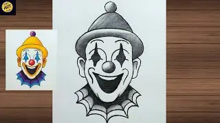 How to Draw a Clown Face Step by Step 🤡 Easy for Beginners