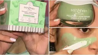 DOT & KEY GREEN CLAY MASK🌿 -Honest Review #dotandkeyskincare #skincarereview #combinationskincare 
