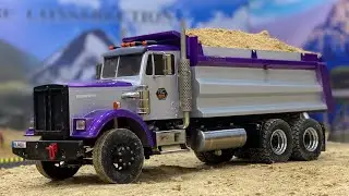 RC TRUCKS IN ACTION I KENWORTH W900 DUMP TRUCK SCALE 1:14