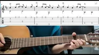 The Lion Sleeps Tonight - Easy Fingerstyle Guitar Playthrough Tutorial Lesson With Tabs