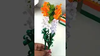 Tricolour Paper Flower 🌸 | Deshbhakti Craft for Republic Day 🇮🇳 |IIndependence Day#shorts#trending