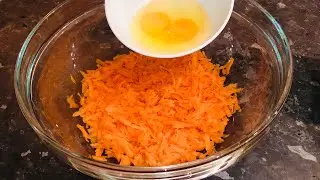 Mix Grated carrots with 2 eggs & you&rsquo;ll be satisfied with the results!
