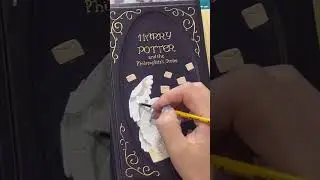 Я переплетаю серию книг о Гарри Поттере в кожаные переплеты! |Переплет своими руками| #живопись #...