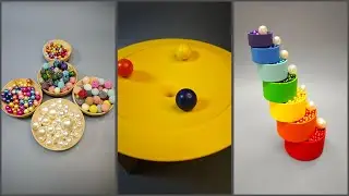 Mesmerizing Bead Fountain ✨ Marble Music Magic 🎶Colorful Ball Harmony 🌈 Reverse Bead Magic