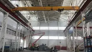Working Video of the 10ton HD European Standard Single Girder Overhead Crane Video