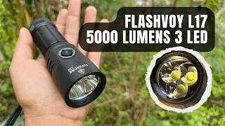 FLASHVOY L17 (L22) SENTER TERANG 5000 Lumens 3 LED #senterkepala #SUPERFIRE #senterpalingterang