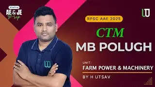CTM| RPSC AAE 25 | MB PLOUGH | SURVEYING | #wiseprep #agricultureengineering #rpscaae2025
