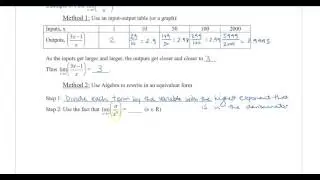 Calculus - Sec 3.4 Limits at Infinity; Horizontal Asymptotes