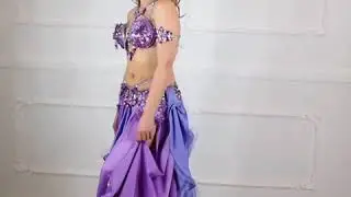 Magic lavender belly dance costume Aida Style