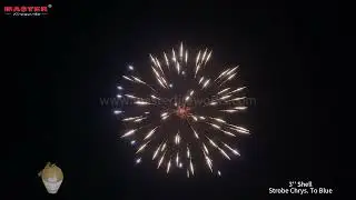 3&lsquo;&rsquo; Shell - Strobe Chrys. To Blue #fireworks