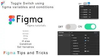Toggle Switch using figma variables and conditions | To use Boolean, color, and string variables