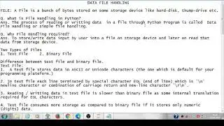 Text File Handling in Python