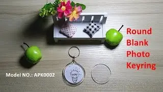 Round blank photo keyrings acrylic photo keychain personalised keyrings factory direct sell