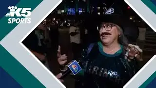 WATCH: Fans react to Mariners' Game 2 win; players speak at postgame press conference