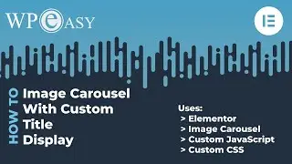 Elementor Image Carousels with custom titles