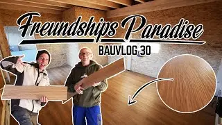 🚧Vinyl Boden im Büro verlegen mit Papa! Er sieht das erste Mal die Halle in echt! 😱 Bauvlog 30