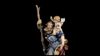 Wood statue of Saint Christopher