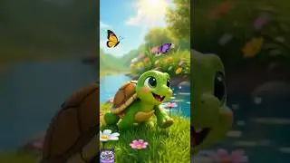 Tiny Turtle Song 🐢 | Cute Turtle Animation for Kids | Fun Nursery Rhymes #shorts