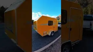 Finished DIY Homemade Square Drop Tiny Micro Camper Handicap Access