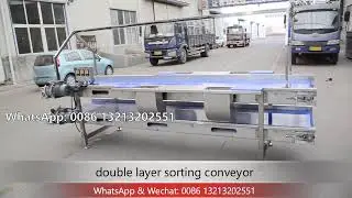 double layer sorting table picking conveyor line with LED mounted and with cutting board stations