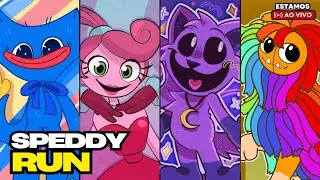 Ultima LIVE do Ano | POPPY PLAYTIME SPEEDYRUN 1,2,3,4 e 5 COMPLETO