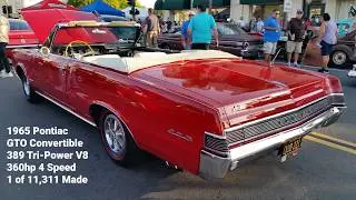 Pontiac GTO Convertible 1965 года, двигатель Tri-Power V8, 360 л.с., 4-ступенчатая система кондиц...