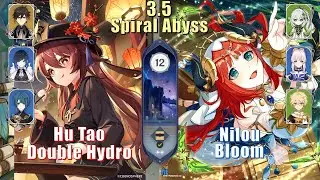 Hu Tao Double Hydro & Nilou Bloom | 3.5 Spiral Abyss Floor 12 9 Stars | Genshin Impact