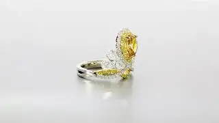 Jewelry product photography studio | Yellow stone ring 360&deg; rotation video | MODE360&deg;