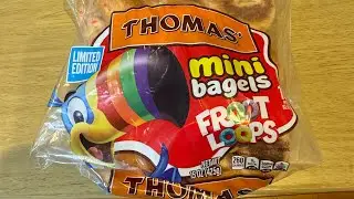 Tasting Thomas Mini Bagels with Froot Loops
