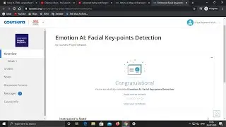 Emotion AI: Facial Key-points Detection ||Week 1 Quiz Answer ||Coursera ||Coursera Project Network