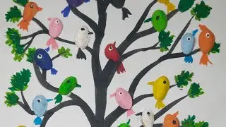 Birds with pista shells craft