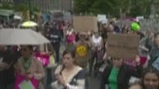 Abortion rights advocates rally in New York