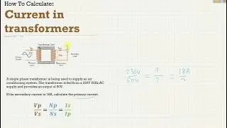 How to calculate Current in Transformers