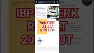 IBPS Clerk Result 2025 | IBPS Clerk Result Date 2025 | How to check IBPS Clerk Result 2025
