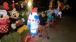 Ethan&lsquo;s 2025 Christmas display walk-through!! ￼ tons of Christmas yard inflatables!