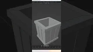 Low Poly Game Asset - Wooden Pot / Blender 3.4 #shorts #blender #lowpoly #game #keşfet