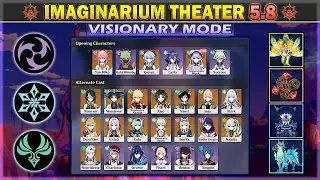Imaginarium Theater 5.8 Phase 1  | 10 Stars, Visionary Mode - Electro, Cryo, Anemo | Genshin Impact