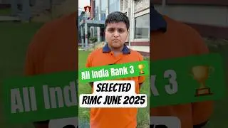 RIMC June 2025 AIR 3 | Topper Cadet Shivam Selected RIMC Entrance Exam #result #defence #army #exam