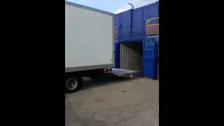 Ace Removals reversing into our Storage facility.