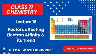 Why Electron Affinity of Cl is greater than F?| Factors affecting Electron Affinity |Class11 NewBook