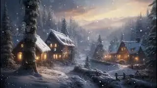 🌙 Cozy Winter Ambience Night 😴  Instrumental Music Piano Relaxing