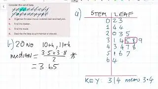 Statistics: Constructing and using a stem and leaf plot