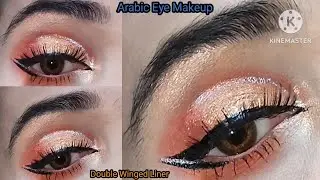 Arabic Smokey Eye Makeup Look | Double Winged liner | @shahnat_shaikh |