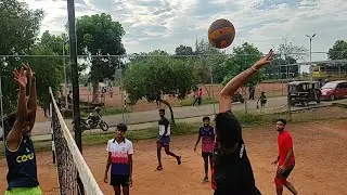 SDM COLLEGE GROUND morning volleyball practice match #nikhil_shetty #rakesh_raki