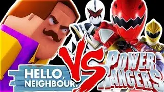 POWER RANGERS VS HELLO NEIGHBOUR - Minecraft